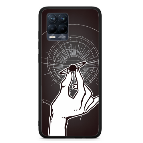 Realme 8  The planet in my hand Black Glossy Θήκη