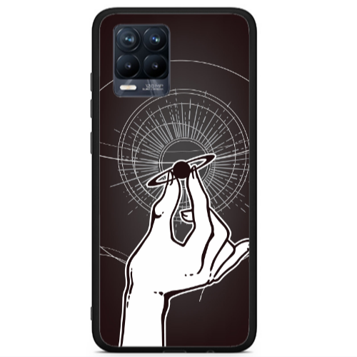 Realme 8 i The planet in my hand Black Glossy Θήκη