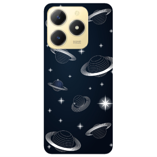 Realme C61 Bright Stars Transparent Silicone TPU Θήκη