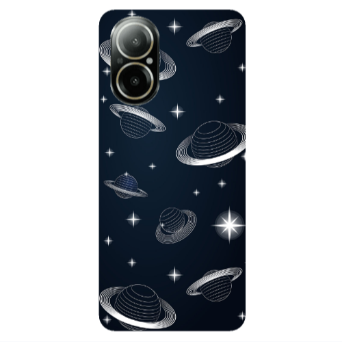 Realme C67 Bright Stars Transparent Silicone TPU Θήκη