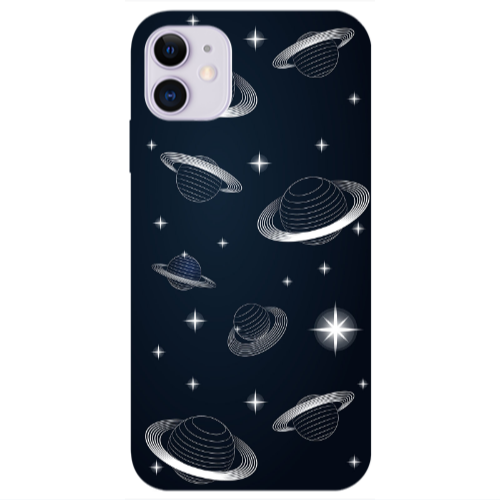 Apple iPhone 11  Bright Stars Transparent Silicone TPU Θήκη