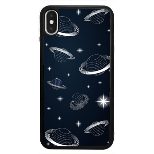 Apple iPhone X Bright Stars Black Glossy Θήκη