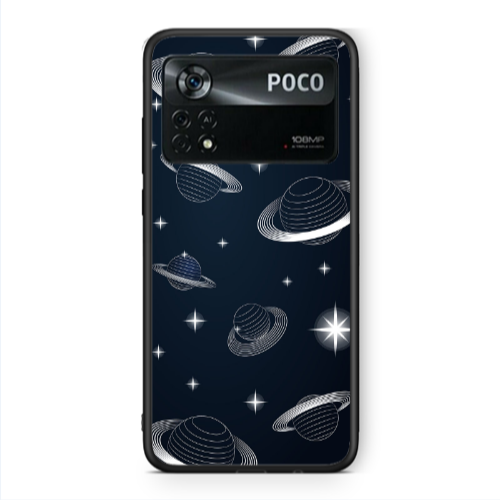 Xiaomi Poco X4 Pro Bright Stars Black Glossy Θήκη