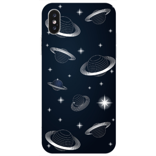 Apple iPhone Xs Bright Stars Transparent Silicone TPU Θήκη