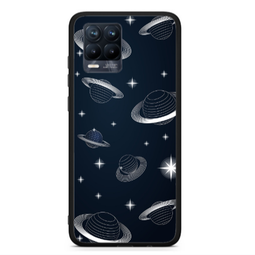 Realme 8  Bright Stars Black Glossy Θήκη