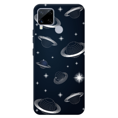 Realme C25 Bright Stars Transparent Silicone TPU Θήκη