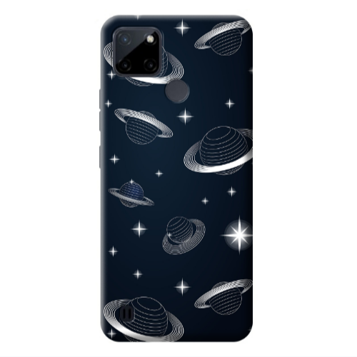Realme C25Y Bright Stars Transparent Silicone TPU Θήκη