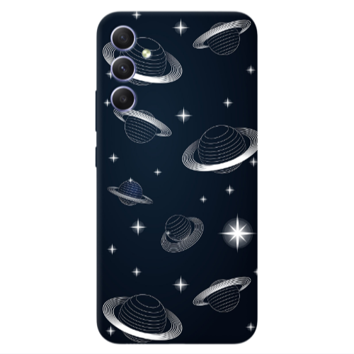 Samsung A34 Bright Stars Transparent Silicone TPU Θήκη