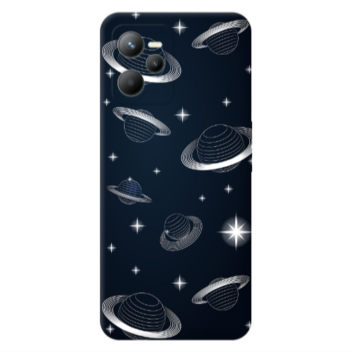 Realme C35 Bright Stars Transparent Silicone TPU Θήκη
