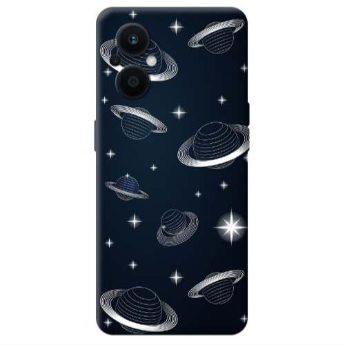 Oppo Reno 7 Lite Bright Stars Transparent Silicone TPU Θήκη