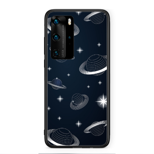Huawei P40 Pro Bright Stars Black Glossy Θήκη