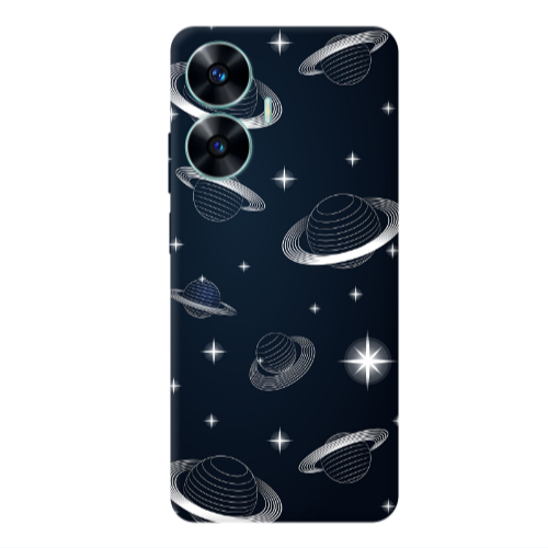 Realme C55 Bright Stars Transparent Silicone TPU Θήκη