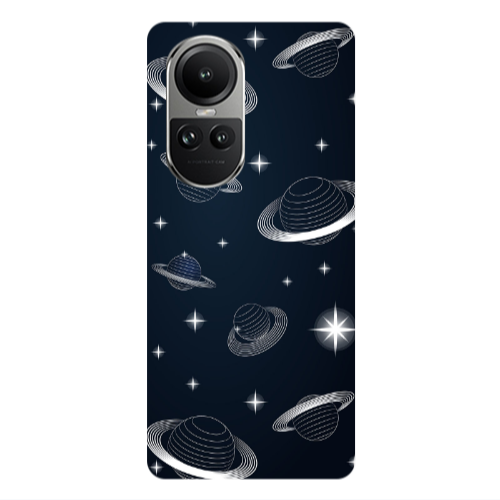 Oppo Reno10 5G Bright Stars Transparent Silicone TPU Θήκη