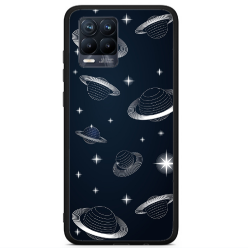 Realme 8 i Bright Stars Black Glossy Θήκη