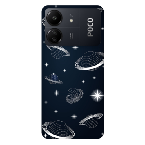 Xiaomi Poco C65 Bright Stars Transparent Silicone TPU Θήκη