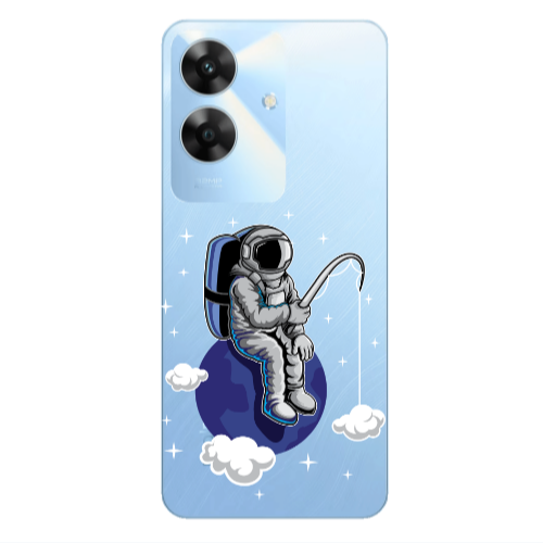 Realme Note 60 Fishing space Transparent Silicone TPU Θήκη