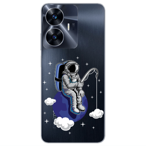Realme Note 50 Fishing space Transparent Silicone TPU Θήκη