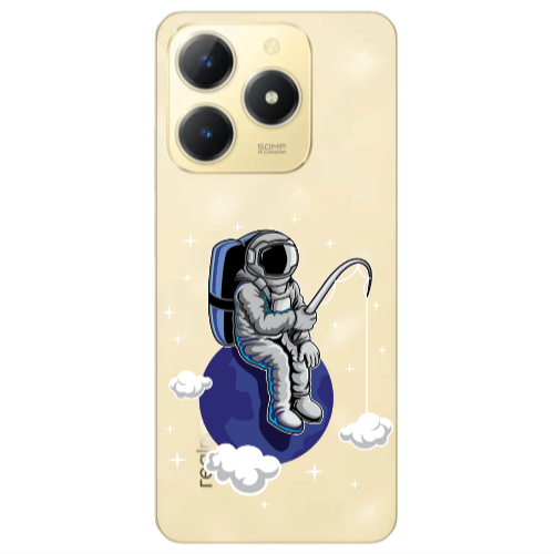 Realme C61 Fishing space Transparent Silicone TPU Θήκη