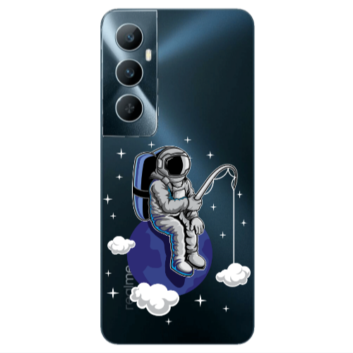 Realme C65 Fishing space Transparent Silicone TPU Θήκη