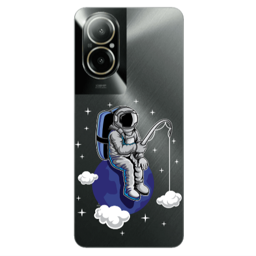 Realme C67 Fishing space Transparent Silicone TPU Θήκη