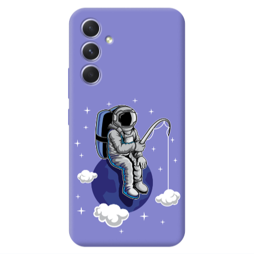 Samsung A56 Fishing space Purple Colored Silicone TPU Θήκη