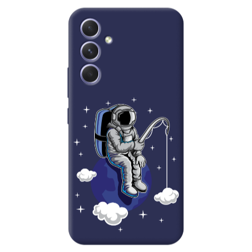 Samsung A56 Fishing space Dark blue Colored Silicone TPU Θήκη