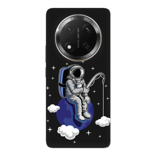Honor Magic 7 Lite Fishing space Black Colored Silicone TPU Θήκη