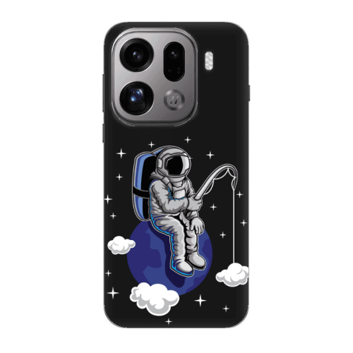 Oppo Find X9 Pro Fishing space Black Colored Silicone TPU Θήκη