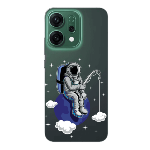Oppo RENO 14 Fishing space Transparent Silicone TPU Θήκη