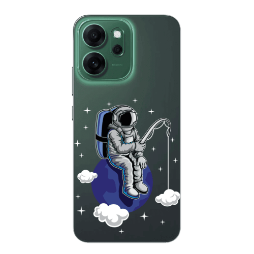 Oppo 14 F Fishing space Transparent Silicone TPU Θήκη