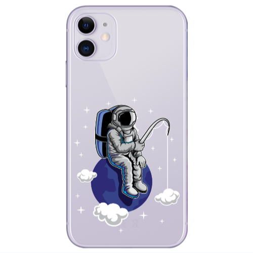 Apple iPhone 11  Fishing space Transparent Silicone TPU Θήκη