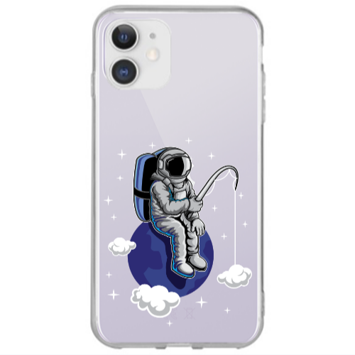 Apple iPhone 12 Fishing space Transparent Silicone TPU Θήκη