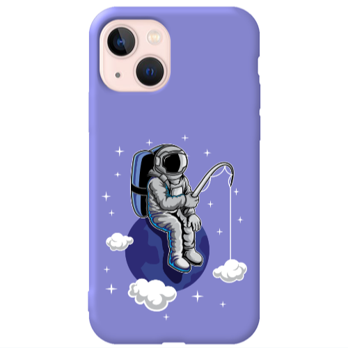 Apple iPhone 13 Fishing space Purple Colored Silicone TPU Θήκη