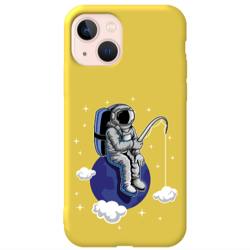 Apple iPhone 13 Fishing space Yellow Colored Silicone TPU Θήκη