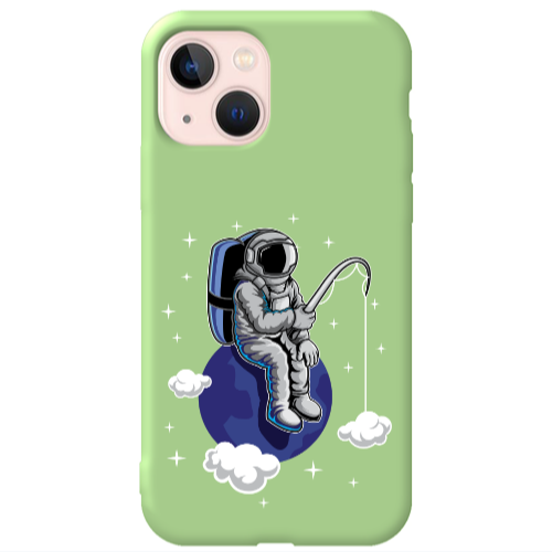 Apple iPhone 13 Fishing space Light Green Colored Silicone TPU Θήκη