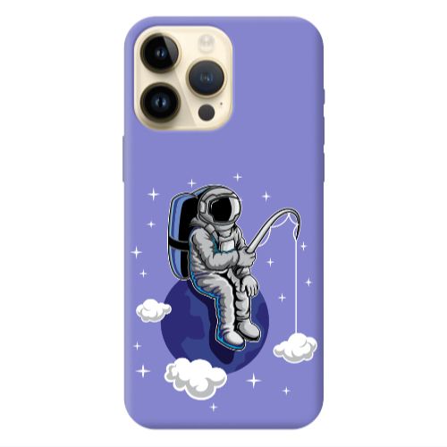 Apple iPhone 13 Pro Max Fishing space Purple Colored Silicone TPU Θήκη
