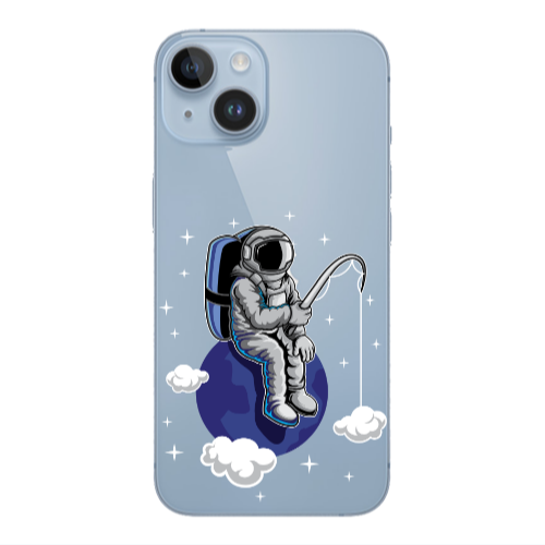Apple iPhone 14  Fishing space Transparent Silicone TPU Θήκη