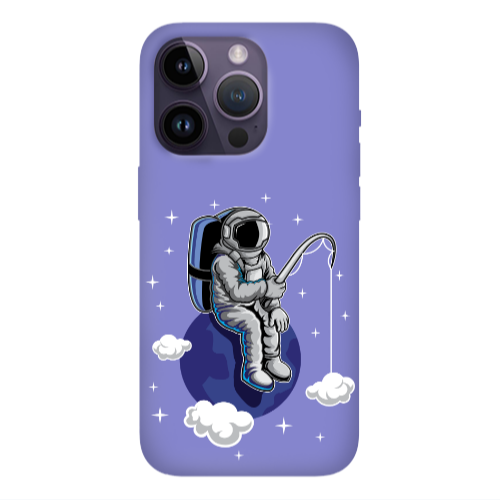Apple iPhone 14 Pro  Fishing space Purple Colored Silicone TPU Θήκη