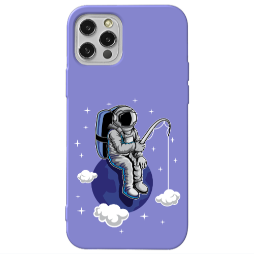 Apple iPhone 13 Pro Fishing space Purple Colored Silicone TPU Θήκη
