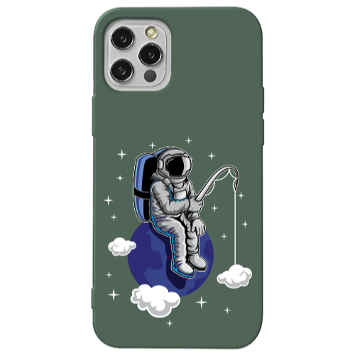 Apple iPhone 13 Pro Fishing space Dark Green Colored Silicone TPU Θήκη