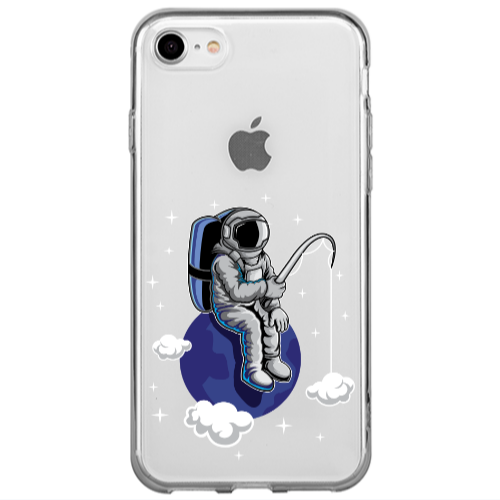 Apple iPhone 7 Fishing space Transparent Silicone TPU Θήκη
