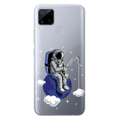 Realme C25 Fishing space Transparent Silicone TPU Θήκη