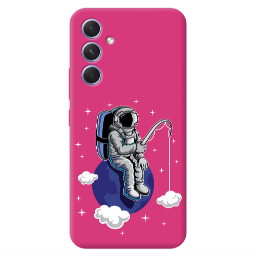 Samsung A54 Fishing space Fuchsia Colored Silicone TPU Θήκη