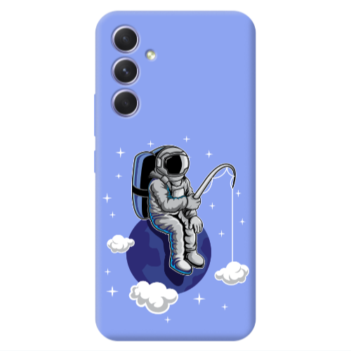 Samsung A54 Fishing space Light Purple Colored Silicone TPU Θήκη