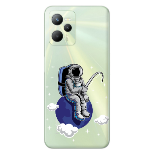 Realme C35 Fishing space Transparent Silicone TPU Θήκη