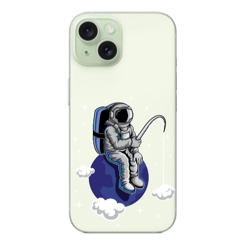 Apple iPhone 15 Fishing space Transparent Silicone TPU Θήκη