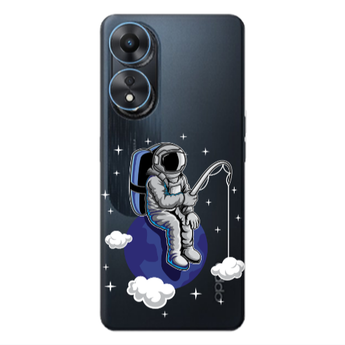 Oppo A 98 Fishing space Transparent Silicone TPU Θήκη