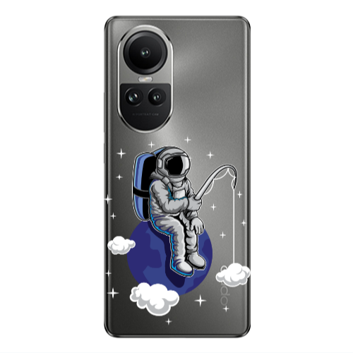 Oppo Reno10 5G Fishing space Transparent Silicone TPU Θήκη