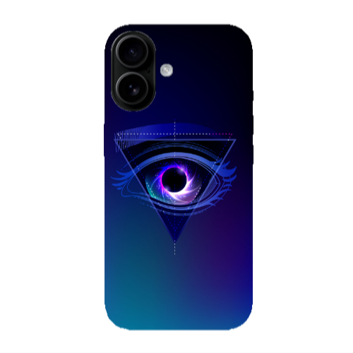 Apple Iphone 16 plus Triangular blue eye Transparent Silicone TPU Θήκη