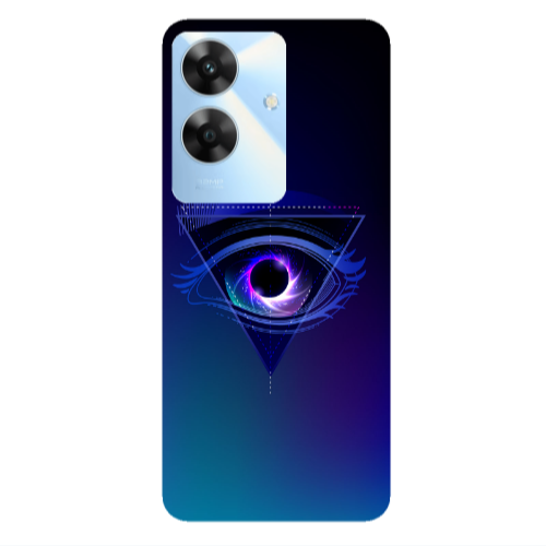 Realme Note 60 Triangular blue eye Transparent Silicone TPU Θήκη